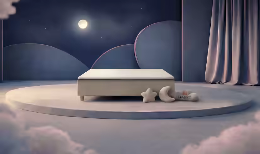 bežinė spalvos FAMBED šeimos lova, 200 × 210 cm, be lovos galvūgalio