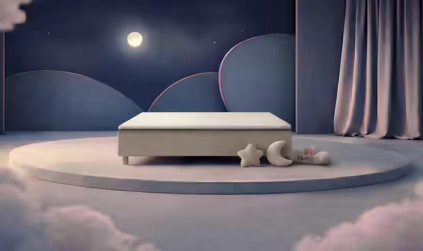 bežinė spalvos FAMBED šeimos lova, 220 × 210 cm, be lovos galvūgalio
