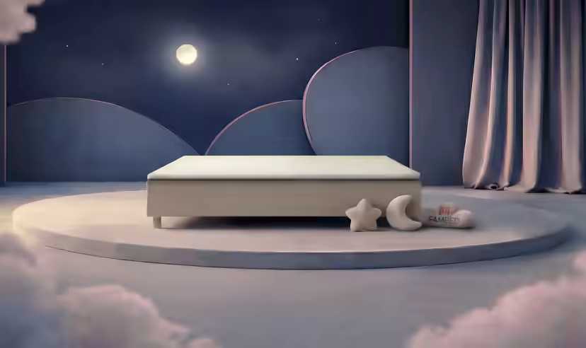 bežinė spalvos FAMBED šeimos lova, 250 × 200 cm, be lovos galvūgalio