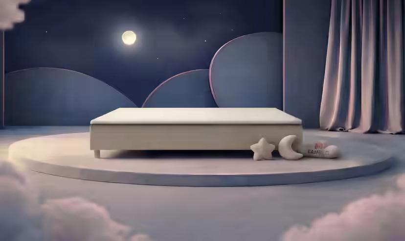 bežinė spalvos FAMBED šeimos lova, 280 × 200 cm, be lovos galvūgalio