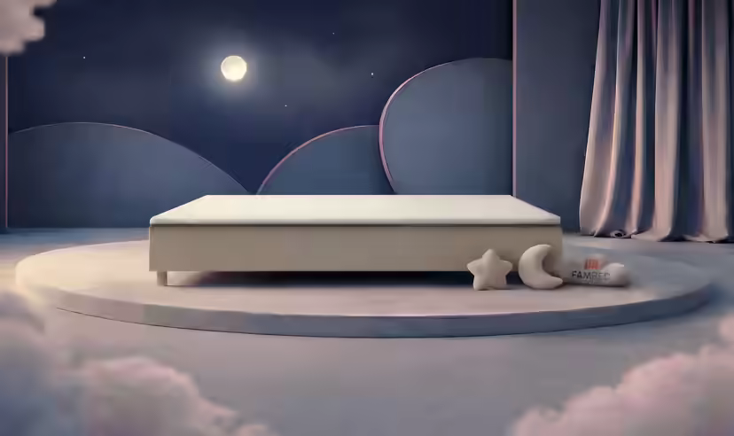 bežinė spalvos FAMBED šeimos lova, 300 × 200 cm, be lovos galvūgalio