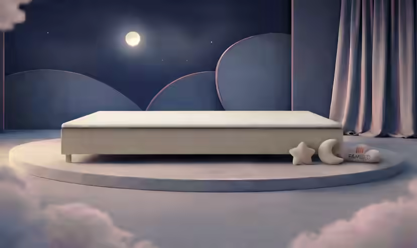 bežinė spalvos FAMBED šeimos lova, 360 × 210 cm, be lovos galvūgalio